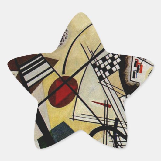 Sticker Étoile Ligne ininterrompue Kandinsky Transverse (Devant)