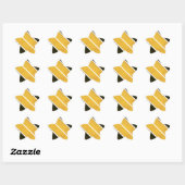Sticker Étoile Lignes blanches d'or vert (Feuille)