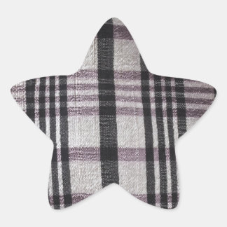 Sticker Étoile lignes noires et blanches sur le textile