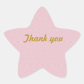 STICKER ÉTOILE LIGNES ROSE (Devant)