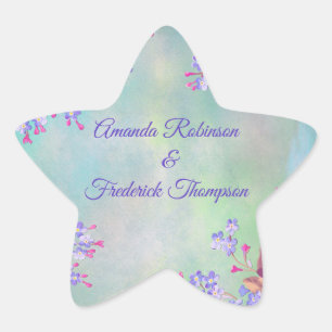 Sticker Étoile Lilac Lavender Mariage