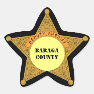 Sticker Étoile L'insigne mignon shérif adjoint personnalisent