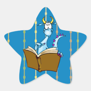 Sticker Étoile Livre de lecture Dragon