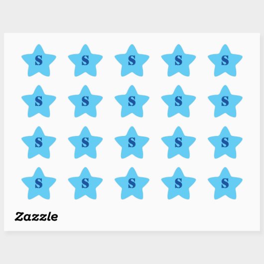 STICKER ÉTOILE LOGO MONOGRAM PERSONNALISÉ (Feuille)