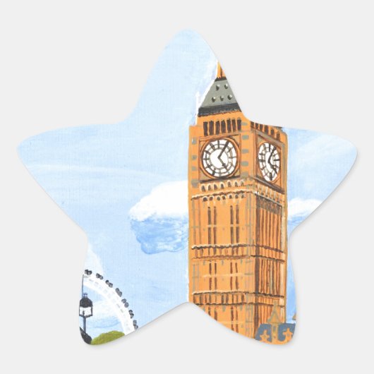 Sticker Étoile Londres Big Ben (Devant)