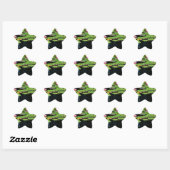 Sticker Étoile lotus rose noir (Feuille)