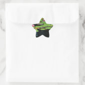 Sticker Étoile lotus rose noir (Sac)