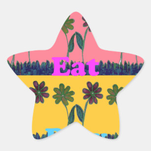 Sticker Étoile Love Eat Play Art Print