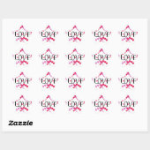 Sticker Étoile LOVE ROUGE ROSE DE Tiny Hearts (Feuille)