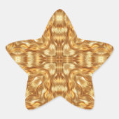 Sticker Étoile Lovely golden abstract pattern (Devant)