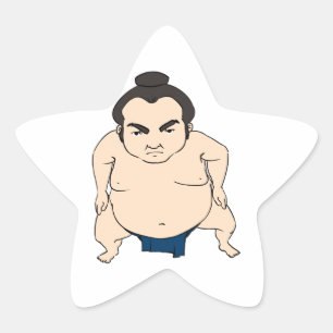 Sticker Étoile Lutteur japonais de sumo de bande dessinée