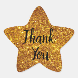 Sticker Étoile luxueux brun doré