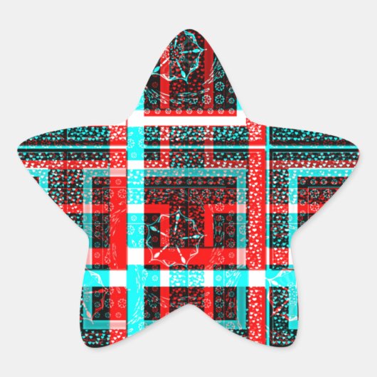 Sticker Étoile Ma conception de Maze Carré (Devant)