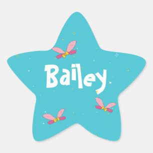 Sticker Étoile Magique Fun Fairy Wings and Sparkles Blue