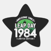 Sticker Étoile Magnifique depuis 1984 Leap Année Jour Février 29  (Devant)