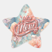 Sticker Étoile Maman Queen Floral (Devant)