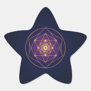 Sticker Étoile Mandala Doré Céleste — Équilibre dans l'Infini