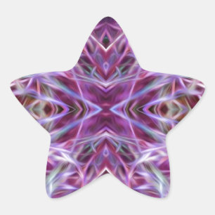 Sticker Étoile Mandala en rose