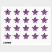 Sticker Étoile Mandala en rose (Feuille)