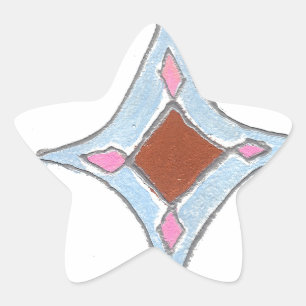Sticker Étoile Mandala Oil Peinture Art Imprimer