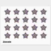 Sticker Étoile Manla yellow blue (Feuille)