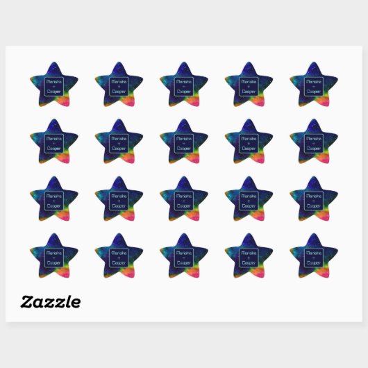 Sticker Étoile Mariage Sci-Fi Galactique (Feuille)