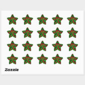 Sticker Étoile médicaments pour pilules rouges (Feuille)