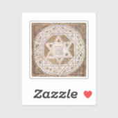 Sticker Étoile médiévale de David (Feuille)