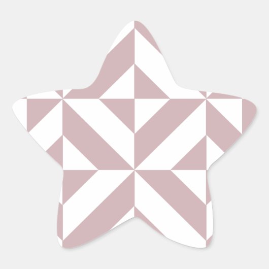 Sticker Étoile Medium Mauve Geometric Deco Cube Pattern (Devant)