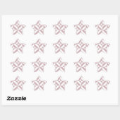 Sticker Étoile Medium Mauve Geometric Deco Cube Pattern (Feuille)