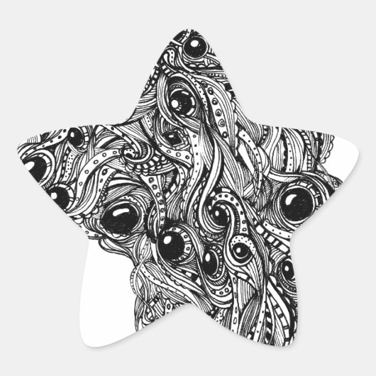Sticker Étoile Mega Doodle (Devant)