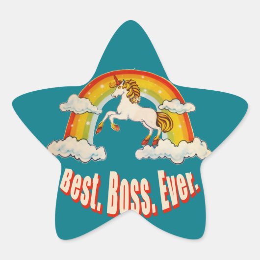Sticker Étoile Meilleur Boss jamais (Devant)