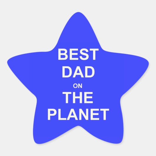 Sticker Étoile Meilleur DAD sur la planète (Devant)