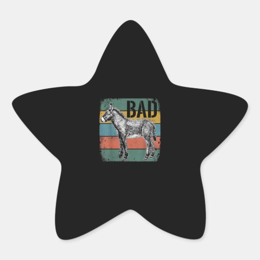 Sticker Étoile Mèmes de Bad Donkey | Cute Donkey Lover (Devant)