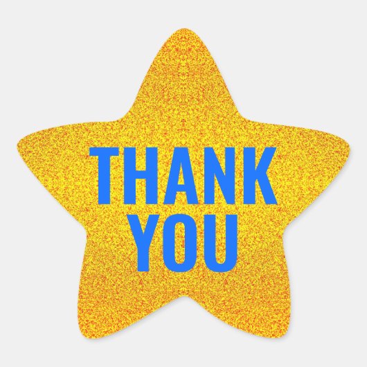 Sticker Étoile Merci Or personnalisé (Devant)