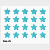 Sticker Étoile Mermaid Aqua Confetti Sparkle Parties scintillant (Feuille)
