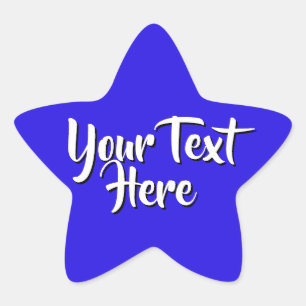 Sticker Étoile Message personnalisé Étoile Bleue Récompense de