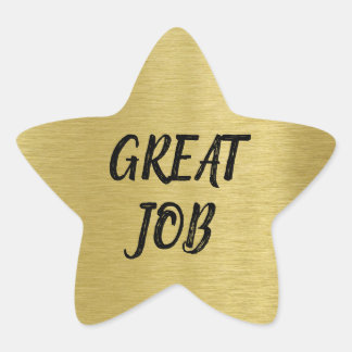 Sticker Étoile Message personnalisé Gold Star avec Parties scinti