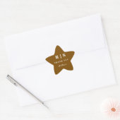 Sticker Étoile Minimal et chic | Sticleur Mariage Monogramme Brow (Enveloppe)