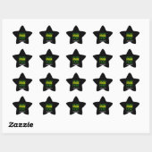 STICKER ÉTOILE MODÈLE DE TEXTE D'IMAGE NOIRE SIMPLE ET MODERNE (Feuille)