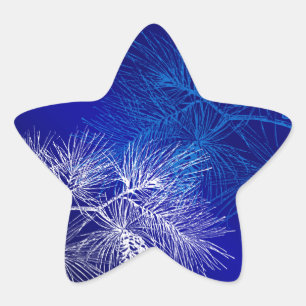 Sticker Étoile Modèle Motif de pin bleu blanc