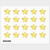 Sticker Étoile Modèle vierge cœurs de glamour doré (Feuille)