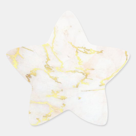 Sticker Étoile Modèle vierge Marbre Or Ajoutez Votre Texte Modern (Devant)
