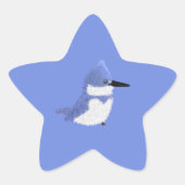 Sticker Étoile Modern charming belted kingfisher (Devant)