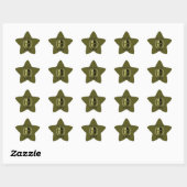 Sticker Étoile Molon Labe Laurels en Masque Spartiate Vert olive (Feuille)