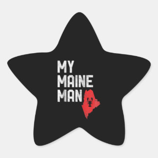 Sticker Étoile Mon Maine Homme Drôle Homard Rouge Gift Lover