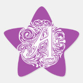 Sticker Étoile Monarchia White Letter "A" (Devant)