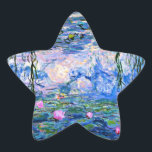 Sticker Étoile Monet - Water Lys 1919, peinture fine art<br><div class="desc">Water Lilies 1919,  peinture artistique populaire de Claude Monet</div>
