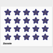 Sticker Étoile Monogramme B en or 3D (Feuille)