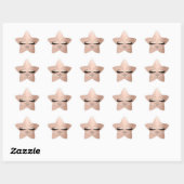 Sticker Étoile Monogramme blanc Nom Parties scintillant Rose Star (Feuille)